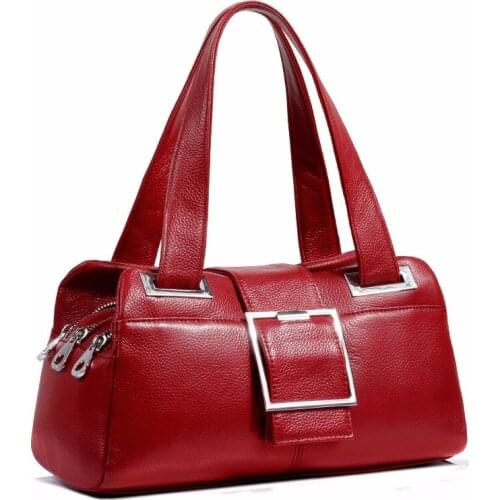 Cowhide Fashion Luxury European And American Style Fashion Handbags Large Personality Famous Leather Chic Lady Bag