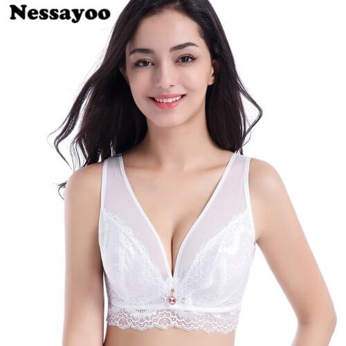 Sexy Lace Minimizer Ultra Thin Bra for Women Plus Size Full Coverage Bra Bralette Women Sexy Lace Underwire Brassiere D E Cup BH
