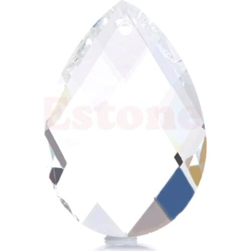 1PC Grid Clear Chandelier Glass Lamp Prisms Parts Hanging Drops Pendants 38mm