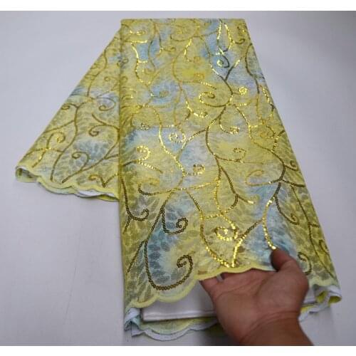 2021 New Sequins Design French Mesh Tulle Lace Fabric Embroidery African Net Lace Fabric Bridal Materials For Wedding Party AX-7