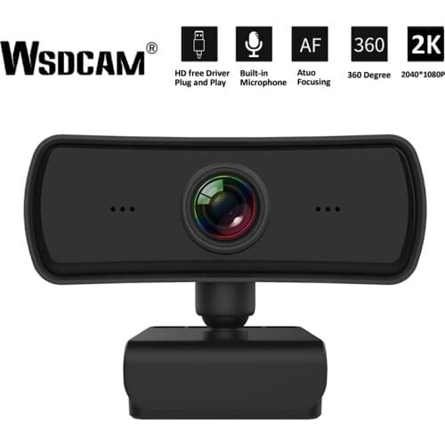 2K 2040*1080P Webcam HD Computer PC WebCamera with Microphone Rotatable Cameras for Live Broadcast Video Calling Conference Work