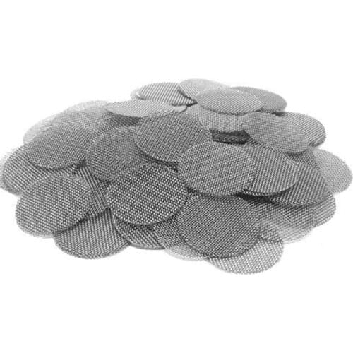 50pcs/Lot 16/20mm Stainless Steel Smoking Tobacco Weed Metal Filters Screen Net Gauze Smoke Hookah Water Pipe Tools Supplies