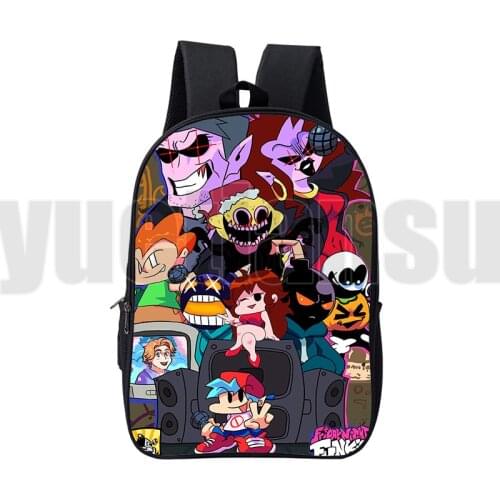 Anime Friday Night Funkin Students School Backpacks Kids Black School Bags Gift Teenagers High Quality Mochilas Women Travelbags