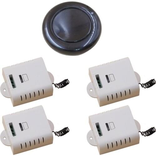 Wireless Remote Control Switch AC85V -250V 1CH Relay Receiver Module and Remote Controls Round for Appliances Gate Garage Door