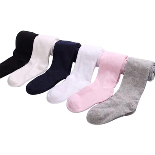 Kids Girls Panty-Hose Solid Color High Waist Pantihose Leggings for Toddler Girls( White/Beige/Pink/Gray/Black)