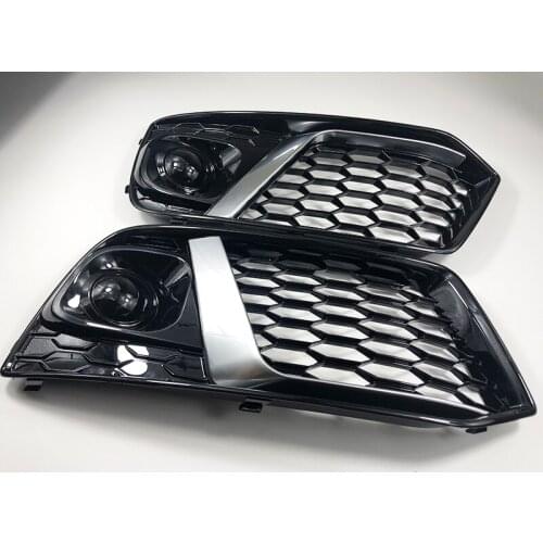 For Audi new Q5 Q5L 2018 2019 Fog Light Grills Car Front Bumper Fog Lamp Grills in Racing Grills ABS Replacement