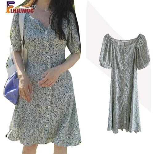 FLHJLWOC Summer Dresses With Buttons