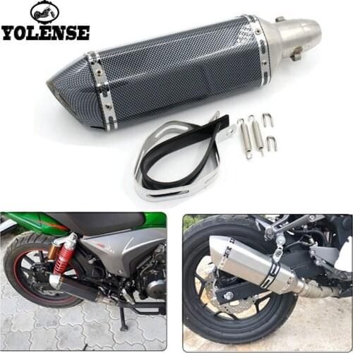 For KAWASAKI NINJA ER-6N ER-6F ZX-6R ZX-10R ZX-14R ZX-6R NINJA250 Motorcycle dirt bike exhaust escape 51mm Exhaust Pipe Muffler