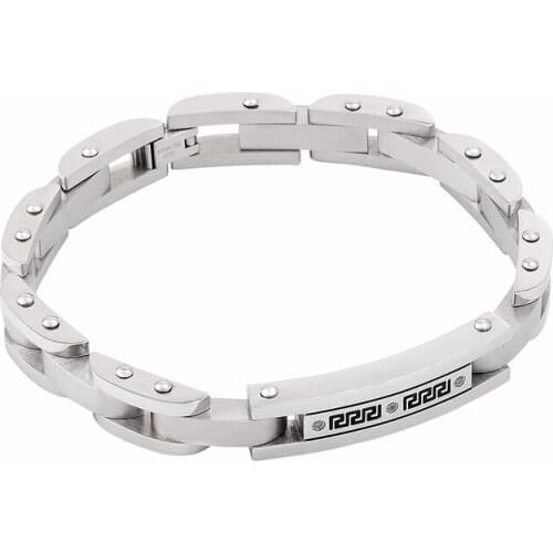 IJB5086 Stainless Steel Mens Tough Guy Keepsake for Ashes Urn Memorial Souvenir with Bracelet