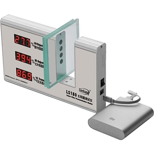 Window Film Transmission Meter Window Tint Meter for film glass with visible light transmittance IR UV blocking LS180