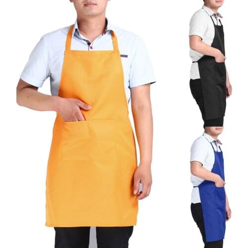 Kitchen Apron Cooking Aprons for Woman Kitchen Men Chef Baking Kitchen Restaurant Waiter Cafe Shop Cleaning Bid 3 Pure Color