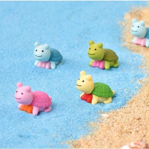 Sea Turtle Animal Miniatura Dollhouse Garden Home Bonsai Decoration Mini Toy Miniature Resin Craft Ornaments Micro Decor DIY