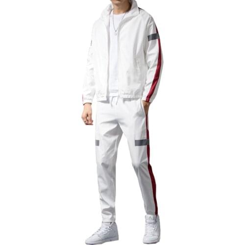 2020 Spring Autumn New Fashion Hood Tracksuit Men Casual Slim Leisure Suit Men Youths Lovers Sets 3 colors S-XXL AYG205