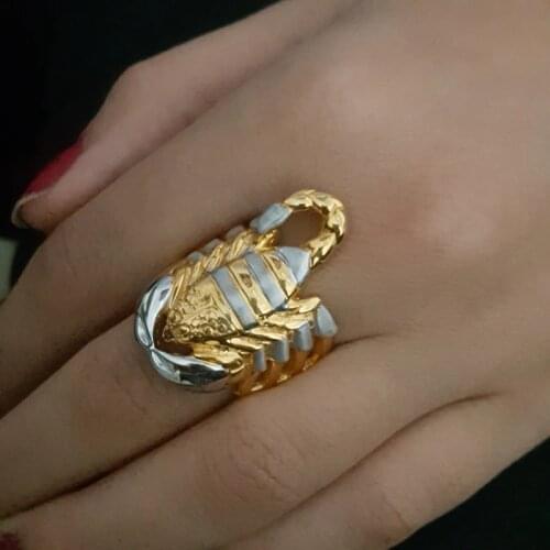 New Original Hot Selling Rings Gold Plated 925 Silver King Scorpion English Men Ring Women Fine Jewelry Star Sign Zodiac ring