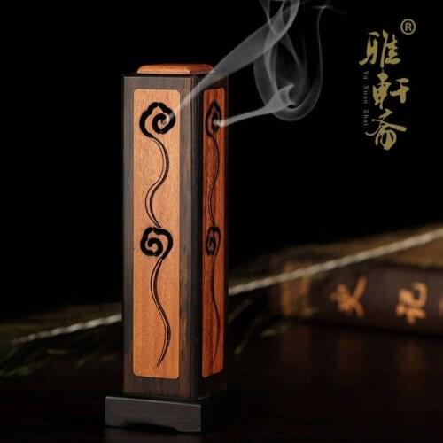 Rosewood ebony sandalwood incense tube creative vertical furnace line pomander solid wood incense pear