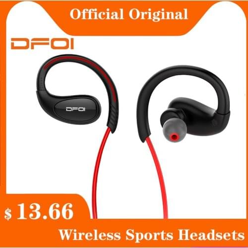 Original DFOI F51 Bluetooth Headsetphones Wireless Sports Headsets Bluetooth 5.0 For Samsung Xiaomi Huawei IPX5 With Microphones