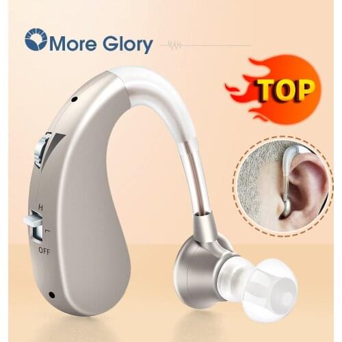 Rechargeable Hearing Aids Mini Wireless Digital BTE Hearing Aid Sound Amplifier For Moderate Hearing Loss Invisible Deaf Aid