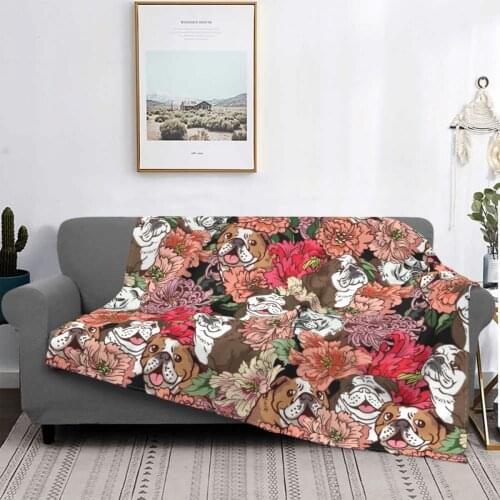 Because English Bulldog Dog Blankets Fleece Textile Decor Animal Super Warm Throw Blankets for Bedding Couch Bedspreads