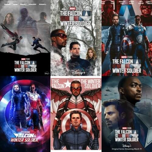 5D Full Square Diamond Painting Marvel The Falcon & Winter Soldier Embroidery Diamond Mosaic Cross Stitch Kits Home Decor