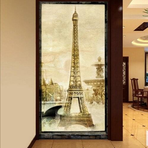 Custom mural 3D wallpaper Eiffel Tower TV backdrop stereo wallpaper custom living room lobby office mural