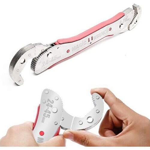 Adjustable Wrench Multi Tool Repair Hand Tool For Home 9-45mm Torque Ratchet Socket Universal Key Magic Spanner Key Sets