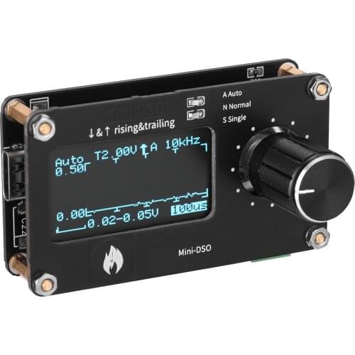 Adjustment Single-channel Measure Oscilloscope 1.3/0.96In OLED Display Touching Button 250 kHz Sampling Rate Simple Oscilloscope