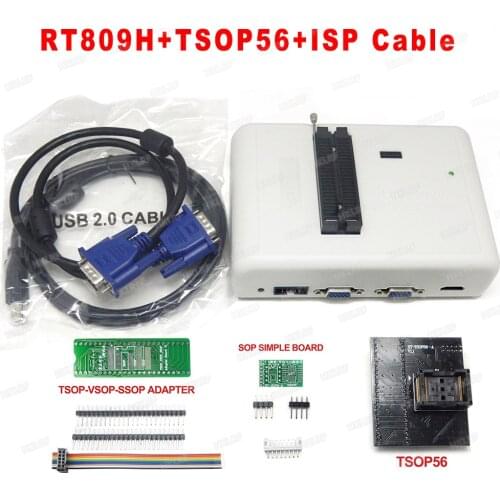 RT809H Programmer+30 Items Tsop48 tsop56 adapter EMMC-Nand FLASH Programmer IC test clip better than RT809F Free shipping