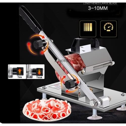 Commercial Household Manual Meat Slicer Lamb Beef Meatloaf Frozen Meat Cutting Machine Vegetable Mutton Rolls Hand Mincer Cutter