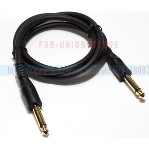 6.35mm Mono Jack Guitar Patch Lead Cable Instrument Line 1/4” TS Plug Male to Male Unbalanced Audio Cable 4N OFC Low noise 1M