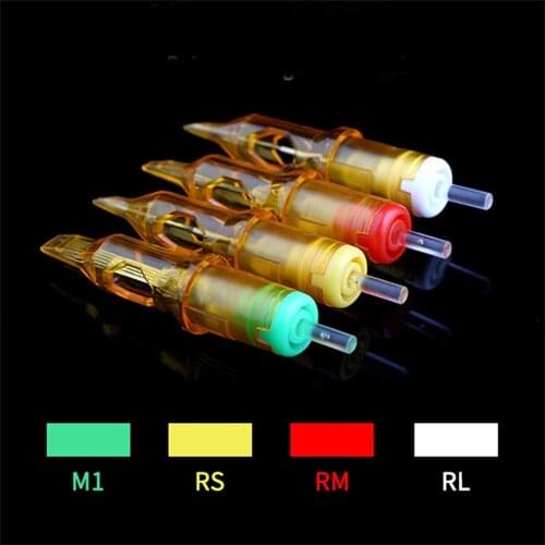 20Pcs Cartridge Tattoo Needles RL RS RM M1 Professional Disposable Semi-Permanent Eyebrow Lip Makeup Needles for Tattoo Machine