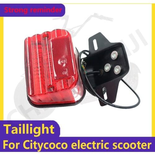 For Citycoco Electric Scooter Rear Tail Light Safety Taillight Brake Light Signal LED Rear Tail Light Night Safety Taillight