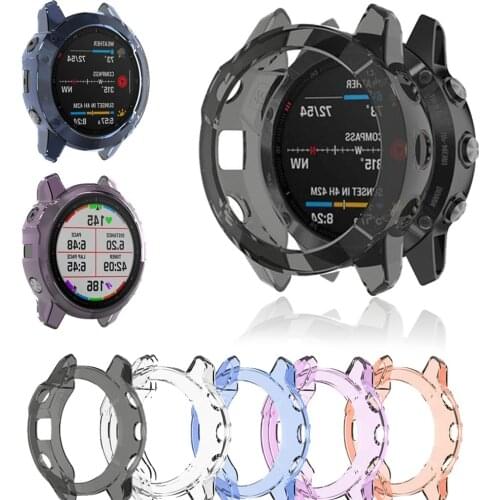 Protective Case For Garmin Fenix 6 6S 6X High Quality TPU Cover Slim Smart Watch Bumper Shell For Garmin Fenix6 6S 6X Pro Cover