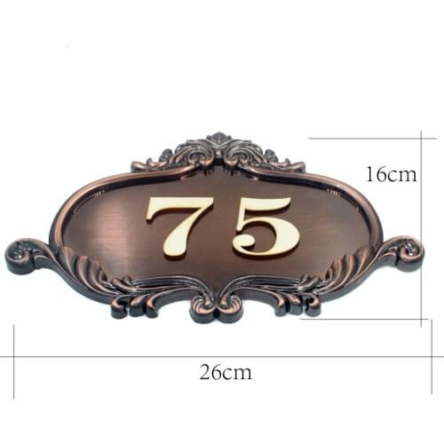 House number European-style door sign, custom-made apartment door number Villa door panels any letter, symbols, house Hotel