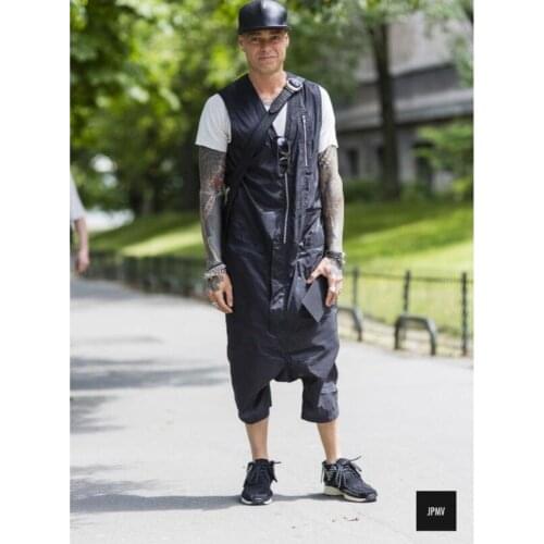 27-44 Men Clothing Catwalk Models Jumpsuit Hair Stylist Fashion All-match Youth Conjoined Jumpsuit Plus Size Singer Costumes