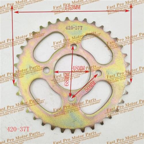 Rear Sprocket 420 37T 48mm 37 Tooth Chain For Chinese ATV Quad Pit Dirt Bike Motorcycle Motor Moped