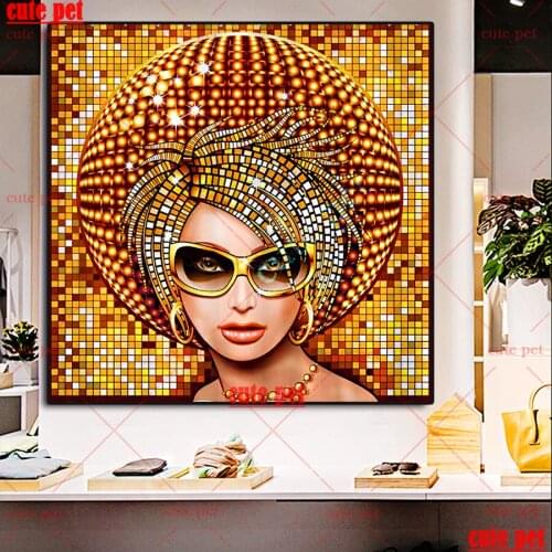 5D Diamond Embroidery Art light bulb woman DIY full Square round drill Cross stitch Rhinestones Diamond Mosaic decora puzzle