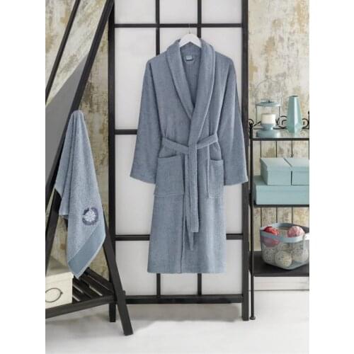 Rebekah Havlulu Bathrobe 2 'Set Female Male Option Soft Bathrobe Towel Simple Bathroom