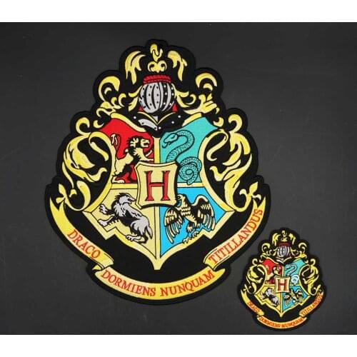 Magic Academy Badge Large Embroidery Biker Patch with Iron on Backing in Motorcycle Jacket Hat