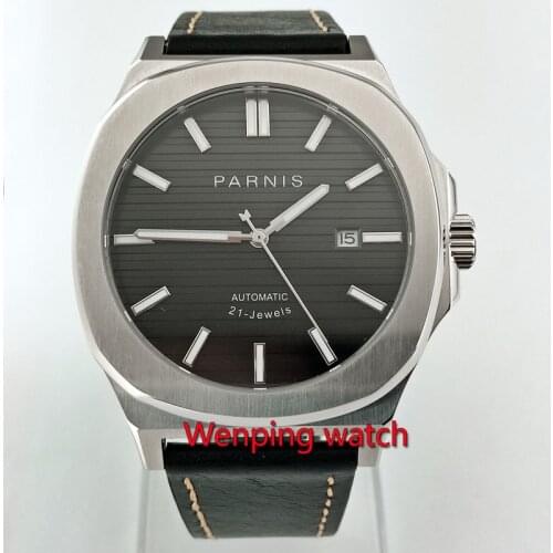 Parnis 43MM bigger Leisure luxury men watches miyota 821A Self-Wind Mechanical automatic movements W2713