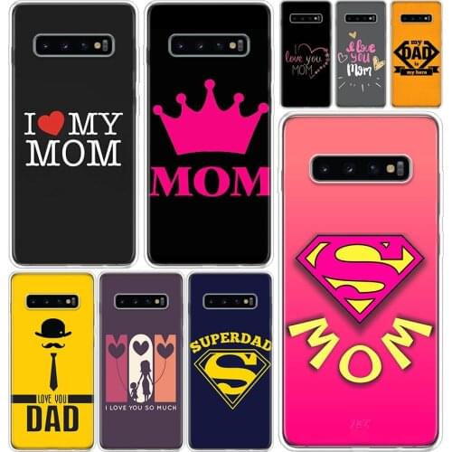 The best MOM DAD Phone Case Cover For Samsung Galaxy A51 A71 A50S A70S A10 A20E A30 A40 A01 A21 A41 M30S S A6 A7 A8 A9 Plus