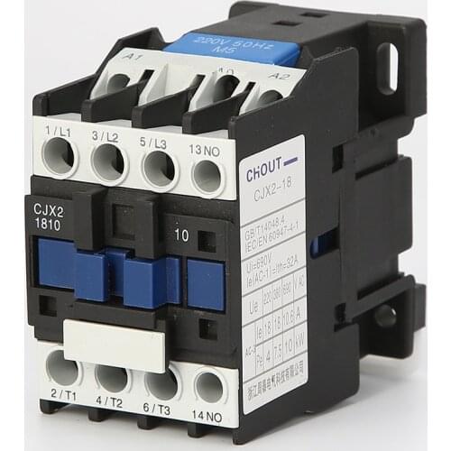 CJX2-1810 18a 3P NO AC contactor 12a LC1-D12 magnetic starter ac220v 380V 110/48/24v Modular Contactor Contacts din rail switch