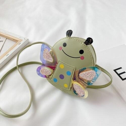Baby Mini Handbag Korean Cartoon PU Crossbody Bags for Kid Girl Bee Small Coin Wallet Pouch Toddler Clutch Purse Messenger Bag