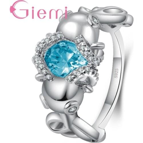 Smooth 925 Sterling Silver Jewelry Unique Geometric Design Fashion Finger Rings for Women Girls Best Brithday Love Gifts