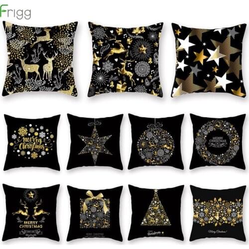 Cotton Linen Cushion Cover Merry Christmas Decorations For Home Cristmas Pillowcases Xmas Gifts Navidad 2020 Happy New Year 2021