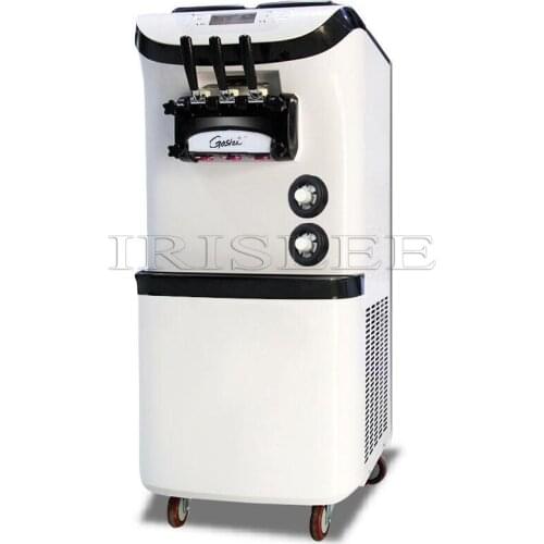 Commercial pre-cooling color steel soft ice cream machine with casters dual refrigeration system Mute design ice cream maker