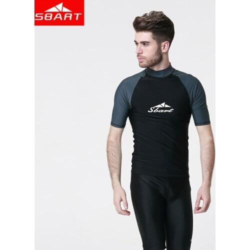 Short Sleeve Men Rashguard Shirt Anti UV Windsurf Swimwear For Men Surfing Swimming Triathlon Sport Wear UPF50+ Rashguard Top