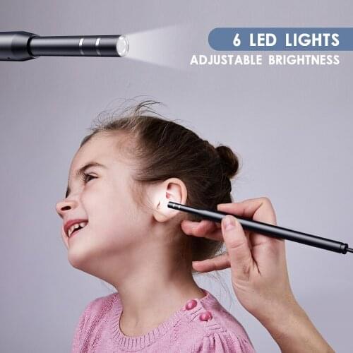 New Ear Cleaning Endoscope Camera 5.5mm 0.3mp 3in1 Visual Ear Pick USB Ear Spoon Type-c Ear Otoscope Borescope for Android