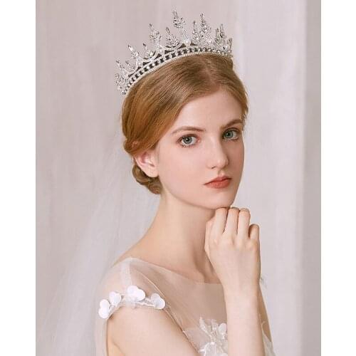 Luxury Wedding Crown for Bride Rhinestone Hair Jewelry Tiaras Crystal Hair Accessories Women Headband Bridal Headwear HQ0001