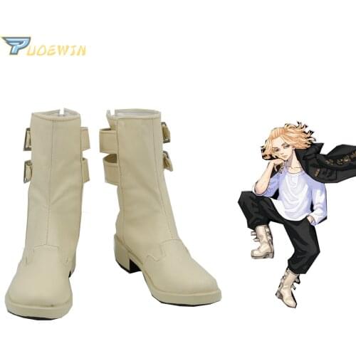 Anime Tokyo Revengers Sano Manjiro Cosplay Shoes Custom Made Boots