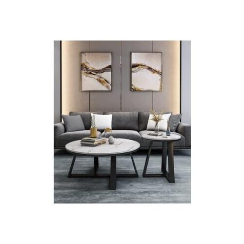 Modern simple marble tea table side several combination northern Europe light luxury living room small family net red iron art r